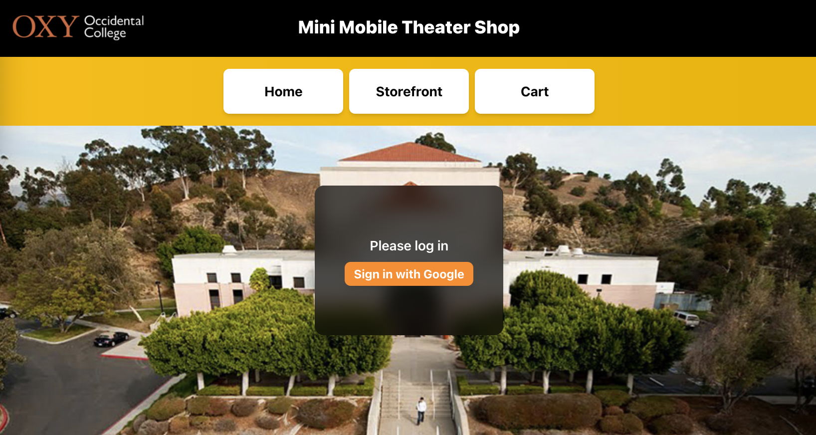 Oxy Theater Department Mini Mobile Shop